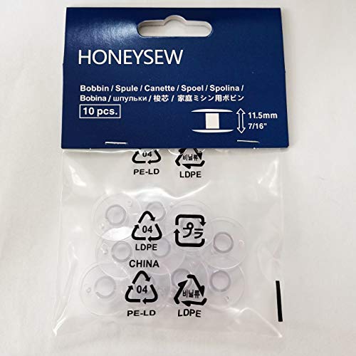 Honeysew Sa156 Bobbins For Brother Xm2701 Cs6000I Cs7000I Gx37 Xr3774 Cs5055Prw Xr9550Prw Hc1850 Cs8800Prw Pe800 Se600 Nq1600E Quilting Embroidery Sewing Machine Etc. Plastic Class 15 Bobbin-10Pcs #TOP2