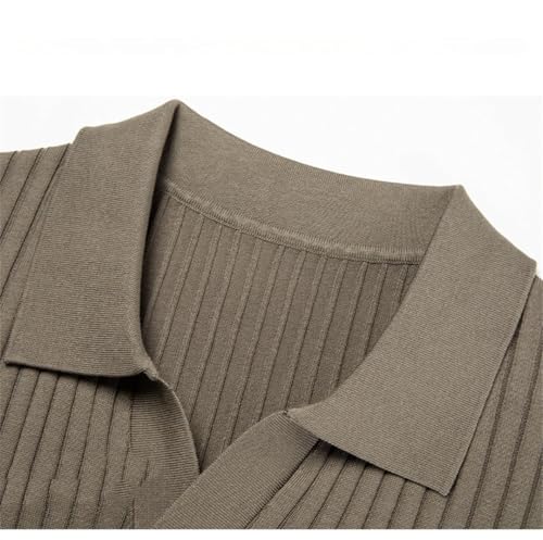 Men's Summer Solid Button Short Sleeved Slim Business Pullover2