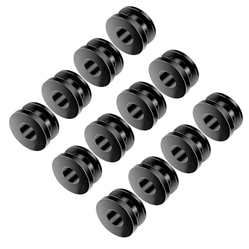 Image of 12-Pack Motorcycle Rubber Grommets Kit Compatible with Harley Honda Yamaha Suzuki Kawasaki Fairing Cowling - Durable TPU Replacement Washers for Windshield, Saddlebag, Side Cover & Bodywork Repair