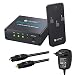 Produktbild 3X1 Toslink SPDIF Schalter mit IR Fernbedienung Switcher Optischer digitaler Audio Switcher 3 Eingänge 1 Ausgang mit Netzteil und optischem Kabel - Unterstützt LPCM PCM 2.0 DTS 5.1 und Dolby AC3
