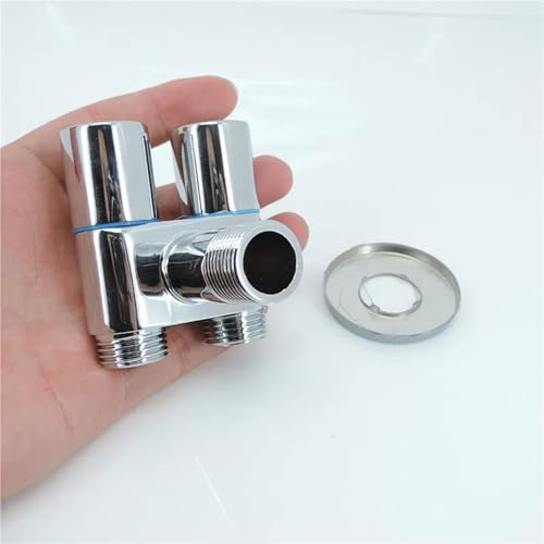 Válvula angular doble para solucionar la falta de tomas de agua en el inodoro del baño 5
