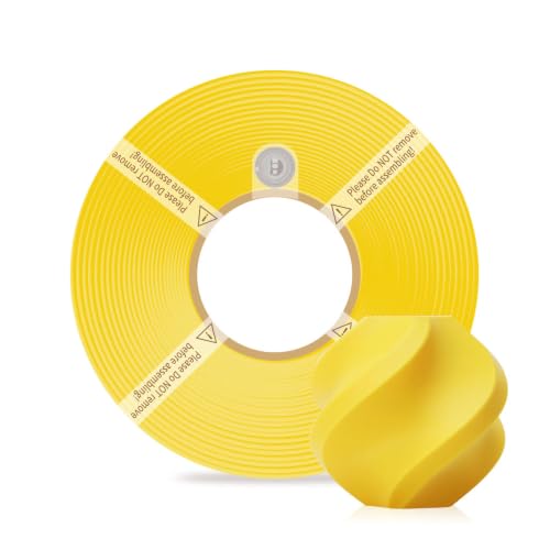 Image of Bamboo Lab PETG HF Refill Filament 1.75mm High-Speed, Easy to Print, Smooth Texture, Eco Friendly with RFID for Bambu Lab X1, P1,A1 Series 1KG (2.2lbs) Exclude Spool + /- 0.03mm (Yellow 33400)