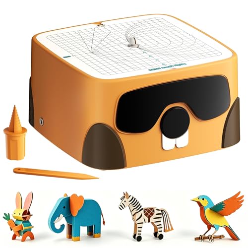 BeaverBot Elektrischer Kartonschneider für Kinder Sicherer Cardboard Cutter STEAM Lernspielzeug für Jungen und Mädchen ab 5 Jahren Upcycling-Werkzeug für DIY Technik und Kreativität