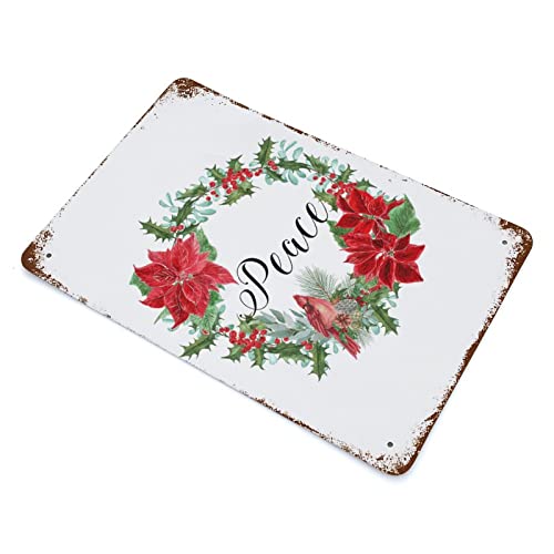 Panneau de condoléances de Noël et sa couronne de paix comme cadeau de cuisine rétro unique - 3