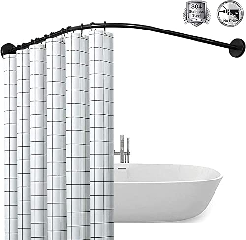 Barre de douche en acier inoxydable 304 en L noire de qualité supérieure E