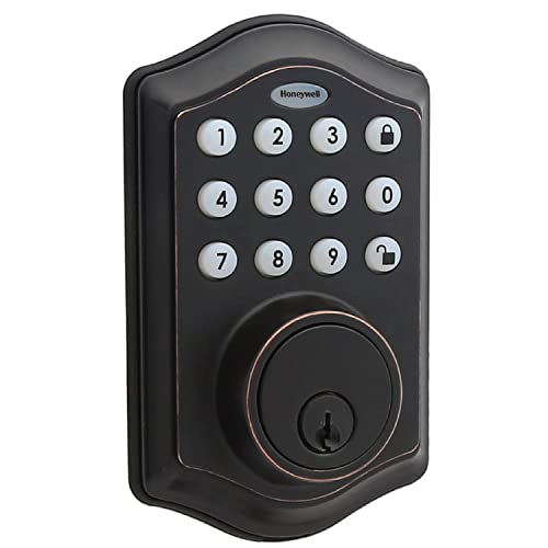 Honeywell Safes & Door Locks - 8712409 Electronic Entry Deadbolt With Keypad, Oil Rubbed Bronze, 2.9 X 2 X 6.2 Inches #TOP5