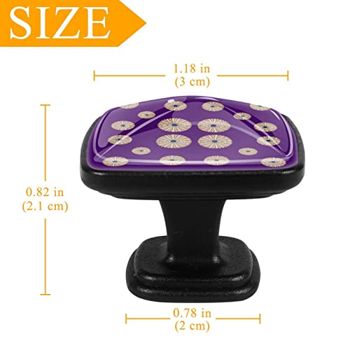 Boutons de poignées chrysanthème violet pour réparer un tiroir de commode difficile à ouvrir - 5