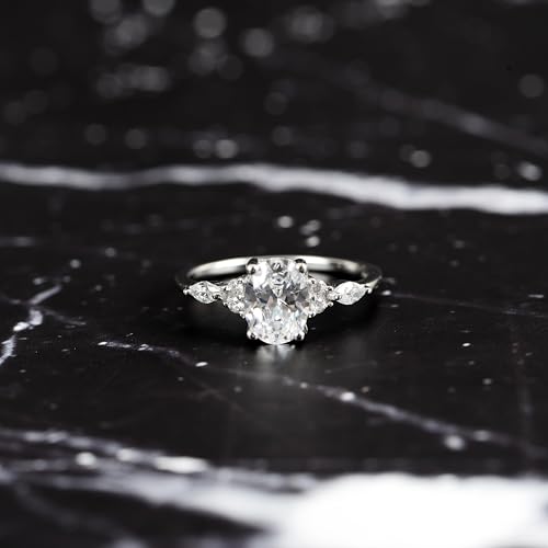 Elegant Cubic Zirconia Promise Rings for Her, Sterling Silver Wedding Band for Women, Unique Women's Birthday, Engagement and Anniversary Bands, Dainty Non Tarnish Bridal Ring Sets4