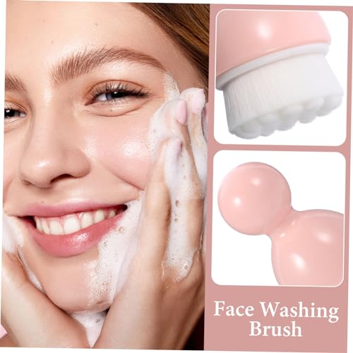 Housoutil 3 Pçs Escova De Limpeza Esfoliante De Rosto Maquiagem Blush Escova De Limpeza De Rosto Esc