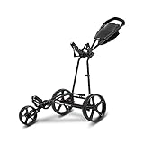 Big Max Autofold X Golf Push Cart – Lightweight, Quickfold Design for Easy Golf Club Transport with Ample Storage Organizer Panel for Golf Accessories (Phantom-Black)