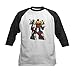 CafePress Transformers Grimlock Kids Baseball Tee Kids Cotton Baseball Jersey, 3/4 Raglan Sleeve Shirt Black/White