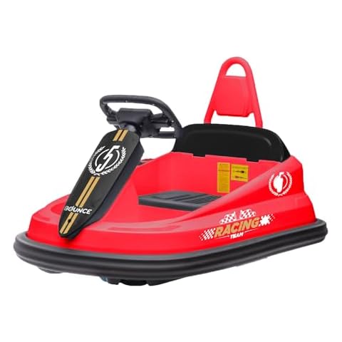 New-Bounce Bumper Car for Toddlers - Baby Bumper Cars - Electric Car for Kids Ages 1.5-4 Years (Red) Cover