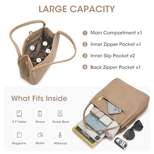 Bolso de cuero genuino Kattee para mujer pequeño y suave miniatura 4