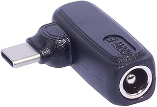 65W PD DC7450/5525 Female Adapter Plug To USB C Male Right Angled Power Plug Portable Charging Adapter Type C ToDC Adapter PD100W TypeC To DC7.9x5.4mm 7.4x5.0mm Female Right Angled Charge Adapter