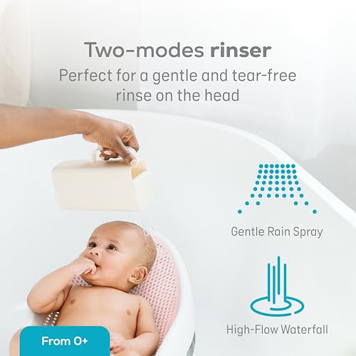 Image of Angelcare Soft-Touch Baby Bath Support & Rinser Bundle, Pink