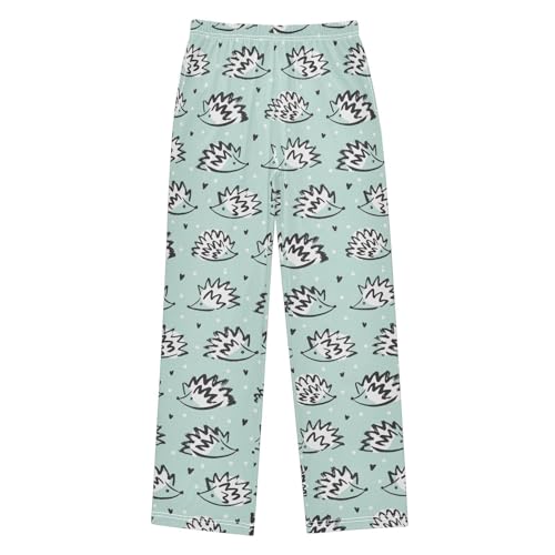 Boys' Pants Cute Simple Hedgehog Pattern Long Bottoms Jogger Pants Elastic Waist Trousers with Pockets S-XL