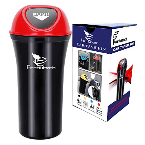 Car Trash Can Small Car Trash Bin Hanging Portable Auto Vehicle Car Garbage Can Bin Trash Container Waste Storage Fits Cup Holder Door Pocket Home Office Use