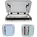 RV Skylights RV Roof Vent Hatch with LED Light Lighting and Blinds, RV Window Skylight, Trailer RV Camper Window LED Skylight With RV Lamp for RV Caravan Motorhome(34.4*22.6in)