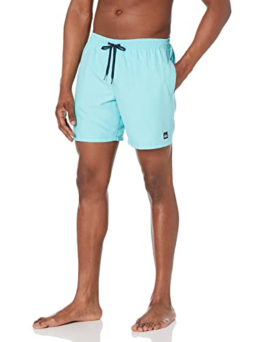 Quiksilver Men's Standard Everyday 17 Elastic Waist Volley Swim Trunk Bathing Suit, Angel Blue Heather, X-Large