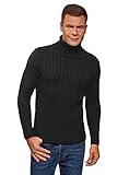 jersey hombre cuello alto negro Genial para crear un impresionante look de estilo casual. Ideal para el día a día