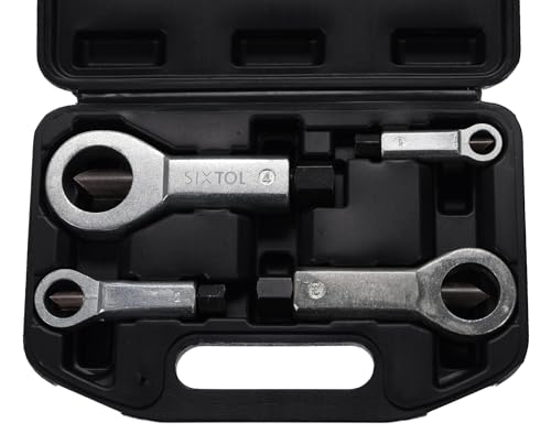 Juego de 4 aspersores de tuercas dañadas Mechanic Nut Remover 1 extractor universal 3
