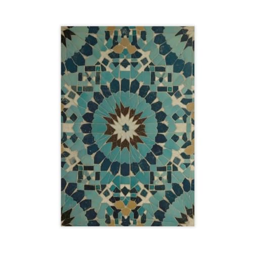 Art mosaïque géométrique de prestige, toile premium 50,8x76,2 cm
