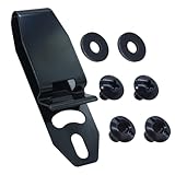Universal Metal Belt Clip with Screws for DIY Holster Making, Knife Sheaths, IWB Holster Rust-Proof Belt Clip, Black Titanium (1.5'-1 Pack)