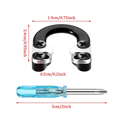 2 Sets Archery D Loop Compound Bow Metal U Nock D Ring Buckle Release Nocking Loop With Screwdrivers For Hunting Installation Accessories #TOP1