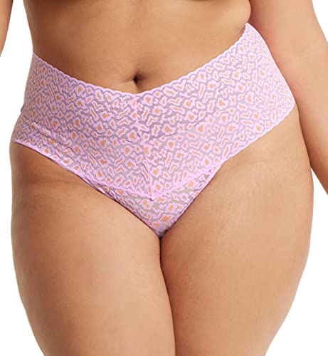 hanky panky Cross Dyed Leopard High-Waist Retro Thong PLUS (7J1921X)
