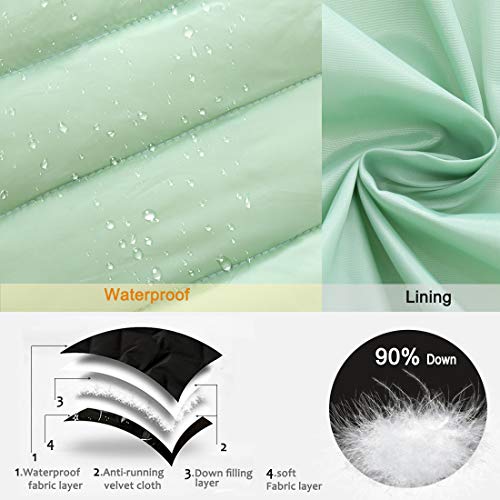 Baby Candy Colour Lightweight Down Jacket Boys Girls Winter Puffer Coat Windproof Solid Hoodie Down Jacket 5-6X Light Green #TOP1