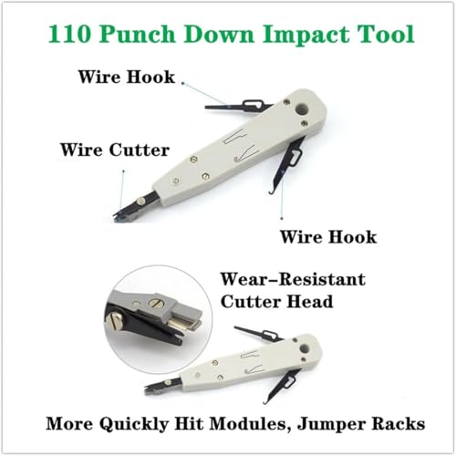 Image of SmartTech Network Crimping Tool Kit RJ45 RJ11 RJ12 for Cat5 Cat5e Cat6, 11 in 1 Portable Ethernet Cable Crimper Kit with a Ethernet Wire Stripper 8p8c 6p6c Connectors Cat5 Cat6 Cable Tester