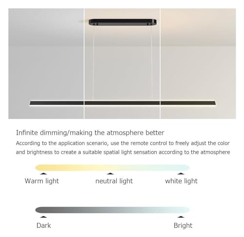 Lustre LED suspendu à intensité variable pour harmoniser l'éclairage du salon - 3