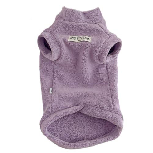 AttRex 可愛い 犬服 パジャマ つなぎ ペット ロンパース 秋冬適用 ふわふわ サンゴフリース ドッグウェア パーカー フード付き 小中型犬 ルームウェア 防寒 暖かい 部屋着 寝間着 着脱やす (XL,パープル)