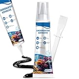 WEILAOK Acquario Sott'acqua Colla, Colla per Acquario, Silicone per Acquario, Multifunzione Colla Impermeabile, Sadesivo Subacqueo Incollare Rocce, Vetro, Legno, Plastica, Acquari, Terrari, Nero-150ml
