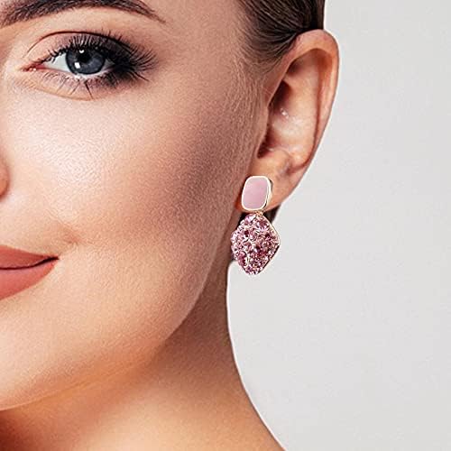 Dangle Earrings For Women Colorful Drop Rose Gold Bridal Wedding Cute Earrings For Sensitive Ears - Image 3