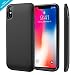 iPhone X Battery Case, 6000mAh Rechargeable Charging Case Supports Wired Headset/Bluetooth Earphone/Lightning Cable, Portable Charger Case for iPhone 10 (5.8 inch), SYNC Through Technology (Black)