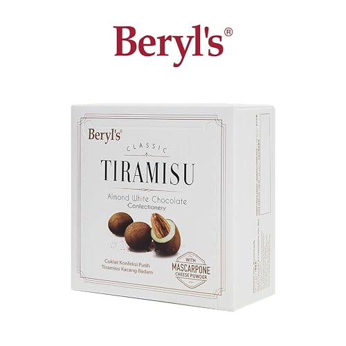 Image of Beryls Tiramisu Almond white Chocolate Bar 65g | Imported Premium Chocolate with Crunchy Almonds & Coffee Notes | Dessert-Inspired Treat | Ideal Gift | Pack of 1