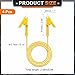 MECCANIXITY 4pcs 9.8ft Alligator Clip Test Leads, 15A Dual Alligator Clips with Wires for Multimeter Jumper Wire Industry Car Battery, Yellow