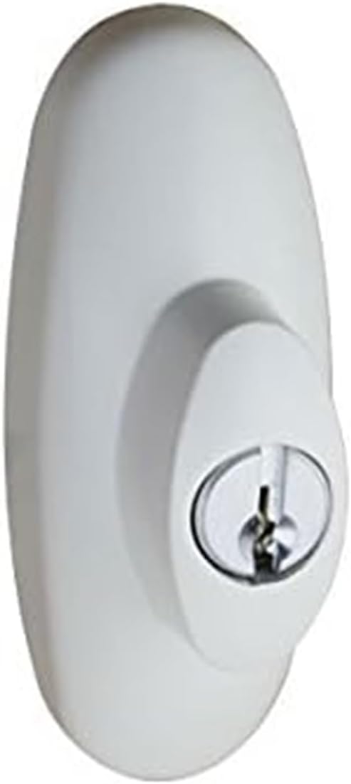 Countryside Tribeca Style Exterior Keyed Lock with Keys White Will Fit Andersen Sliding Glass Doors Right Hand