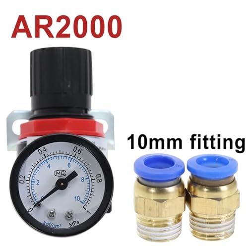 Régulateur AR2000 1/4" contre les variations de pression du compresseur d'air PC8mm - 6