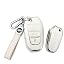 Leather Keychain White