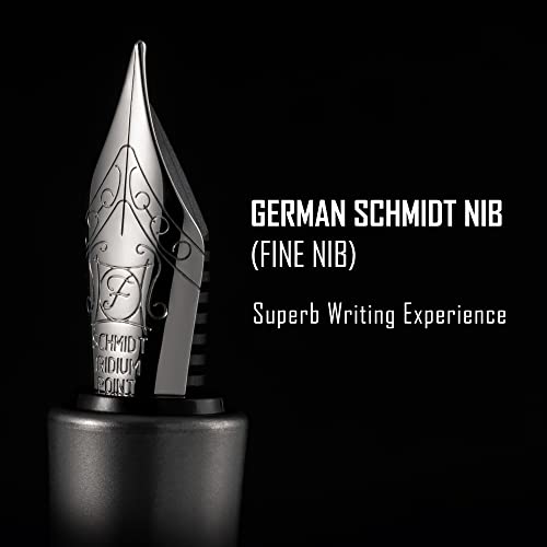 Keyunity Kp02 Fountain Pen Fine Nib With Ink Converter, Titanium Alloy Calligraphy Pen For Writing & Journaling #TOP1