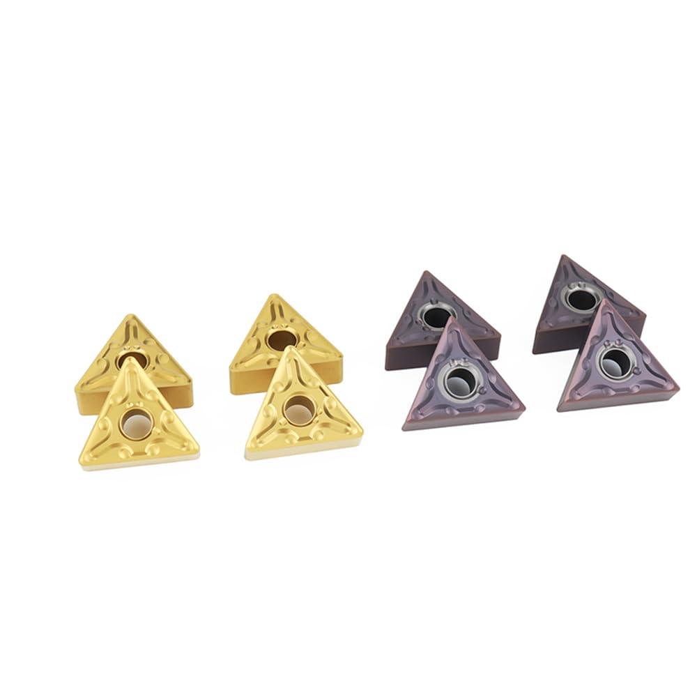 10pcs TNMG160404 TNMG160408 CNC Carbide Insert Indexable Lathe Milling Inserts, External Turning Tool Metal Lathe Milling Cutter(TNMG160408 MA UE6020)