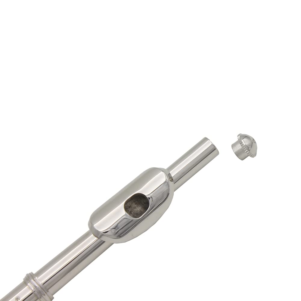 Piccoloflöte,KOCAN Piccolo Ottavino versilberter C-Schlüssel aus Kupfernickel mit Reinigungstuch,Schraubendreher,gepolsterte Box