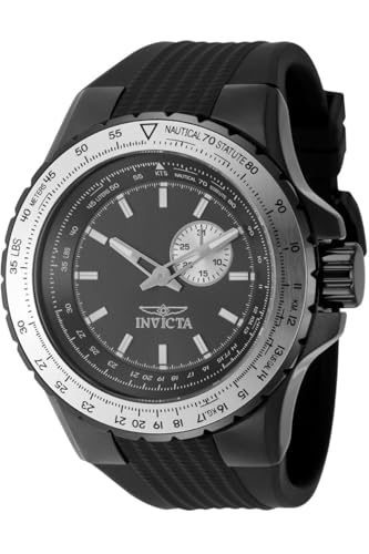 INVICTA Aviator 49720 montre homme quartz chronographe noire acier 50 mm