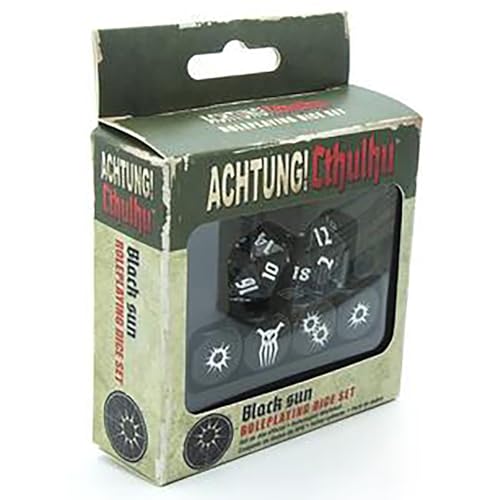 Dados Achtung Cthulhu 2d20 Black Sun juego de dados Modiphius 2