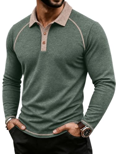 Camiseta polo para hombre de manga larga de Sailwind, algodón, casual, raglán, para golf miniatura 1
