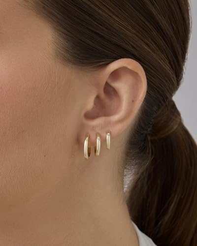 Image of PAVOI Gold Huggie Earrings for Women, 14K Gold Plated CZ Set of 3 | 925 Sterling Silver Posts, Small Hoop Earrings for Women, Hypoallergenic Earrings, Earring Pack