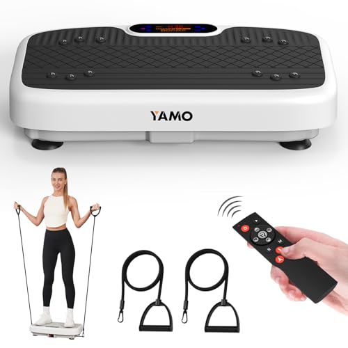 YAMO Vibration Plate Exercise Machine, Vibrating Plate for Lymphatic Drainage & Weight Loss, 350lbs...