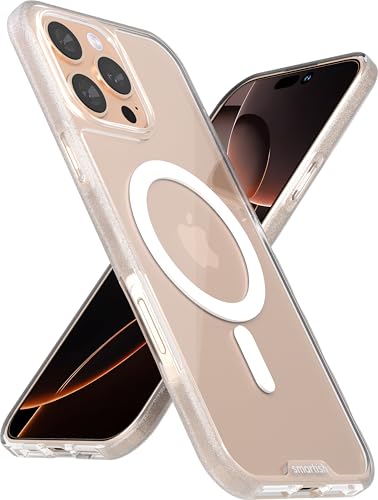 Smartish iPhone 16 Pro Max Magnetic Case - Gripmunk Compatible with MagSafe [Lightweight + Protective] Slim & Thin Grip Cover with Microfiber Lining for Apple iPhone 16 Pro Max - Clearly Clear